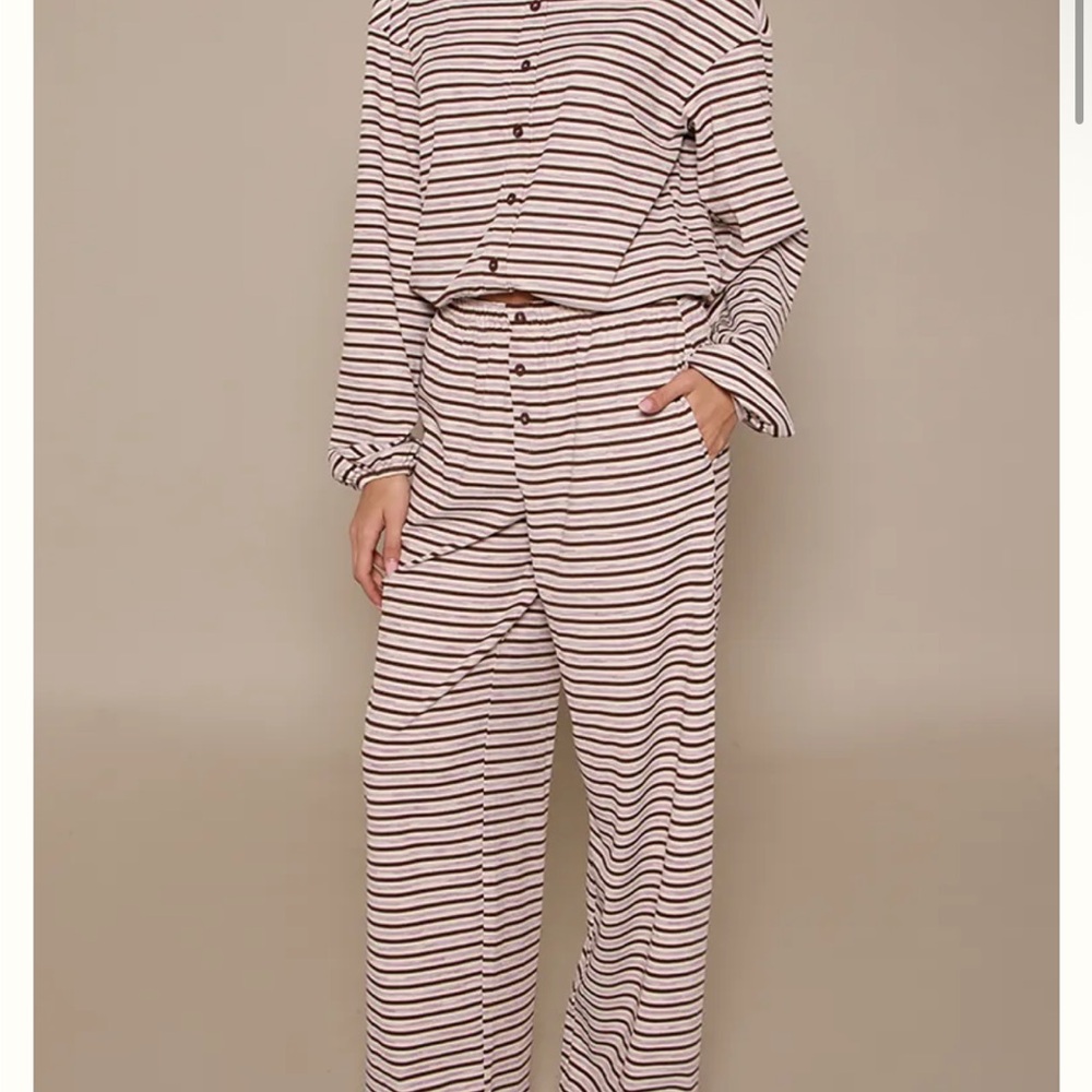 Striped Two-Piece Lounge Set